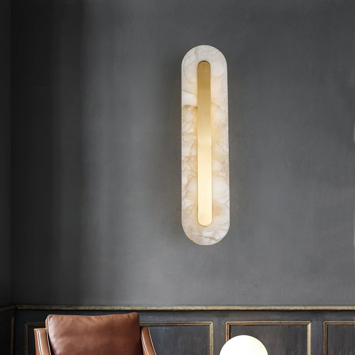 Alabaster Rounded Wall Light Vakkerlight