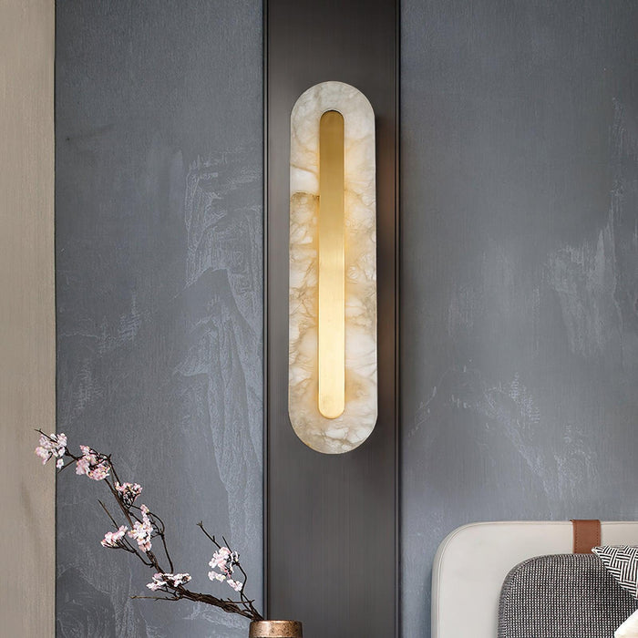 Alabaster Rounded Wall Light Vakkerlight