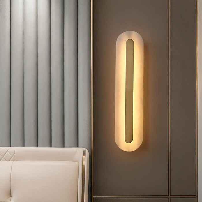 Alabaster Rounded Wall Light Vakkerlight