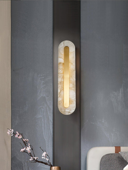 Alabaster Rounded Wall Light Vakkerlight