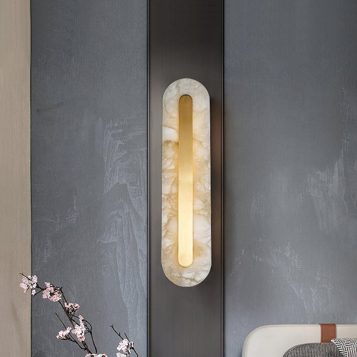 Alabaster Rounded Wall Light Vakkerlight