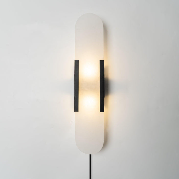 Oblong Alabaster Plug-in Wall Sconce Vakkerlight