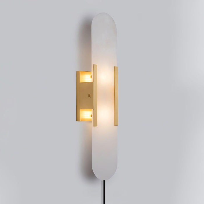 Oblong Alabaster Plug-in Wall Sconce Vakkerlight