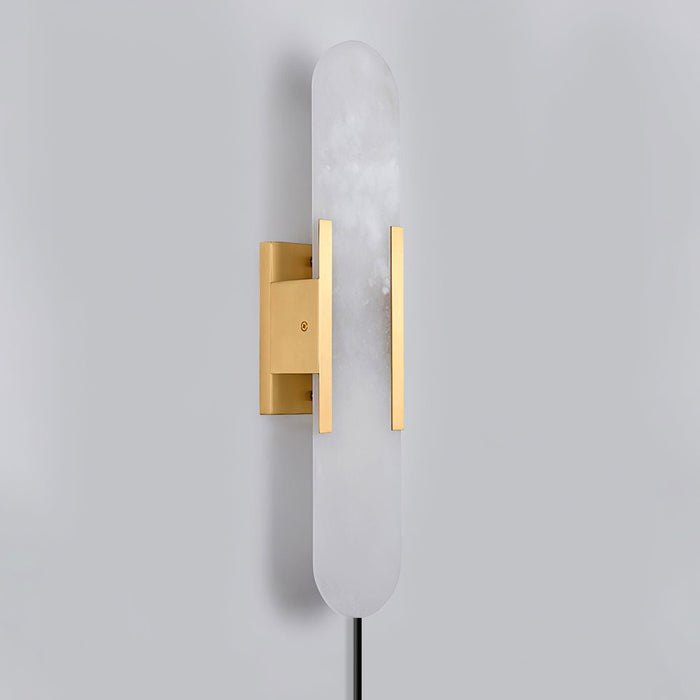 Oblong Alabaster Plug-in Wall Sconce Vakkerlight