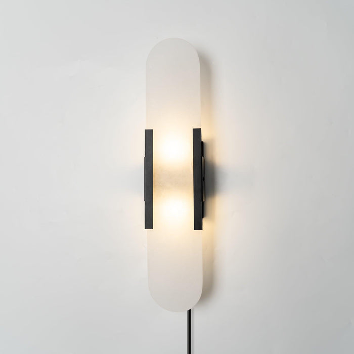 Oblong Alabaster Plug-in Wall Sconce Vakkerlight