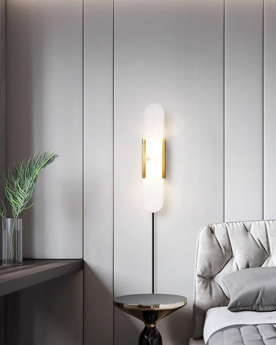 Oblong Alabaster Plug-in Wall Sconce Vakkerlight