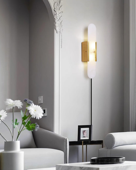 Oblong Alabaster Plug-in Wall Sconce Vakkerlight