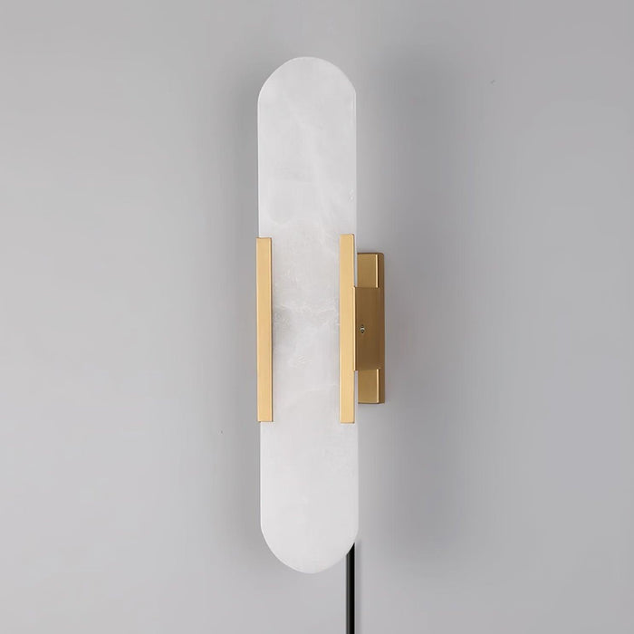 Oblong Alabaster Plug-in Wall Sconce Vakkerlight