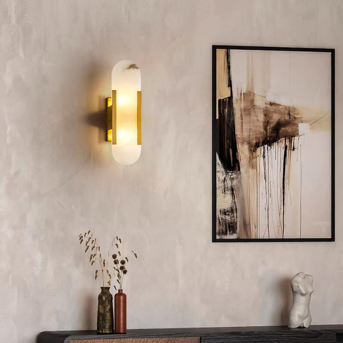 Oblong Alabaster Plug-in Wall Sconce Vakkerlight