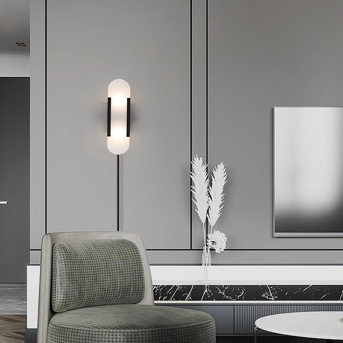 Oblong Alabaster Plug-in Wall Sconce Vakkerlight