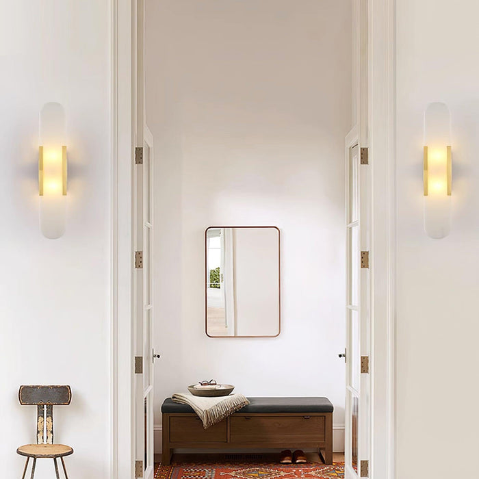 Oblong Alabaster Plug-in Wall Sconce Vakkerlight