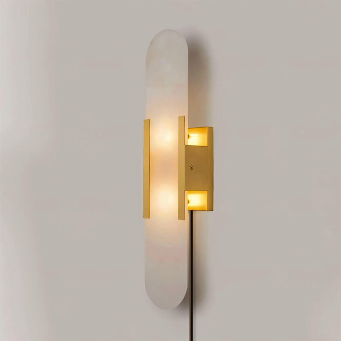 Oblong Alabaster Plug-in Wall Sconce Vakkerlight