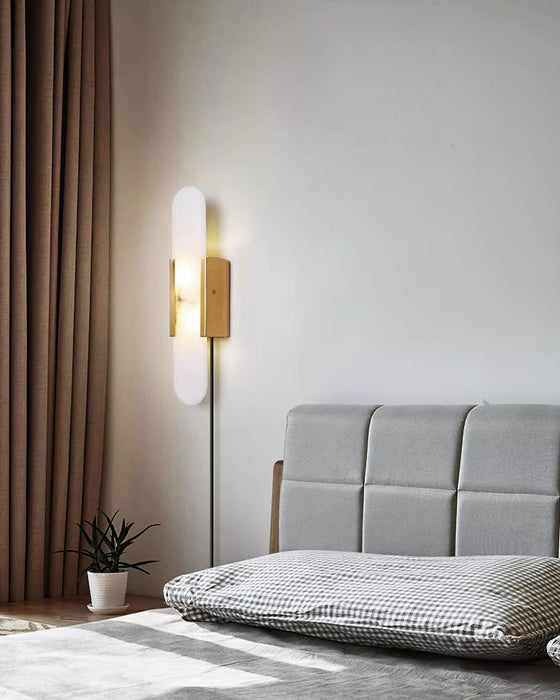 Oblong Alabaster Plug-in Wall Sconce Vakkerlight