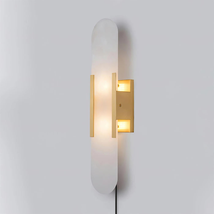 Oblong Alabaster Plug-in Wall Sconce Vakkerlight