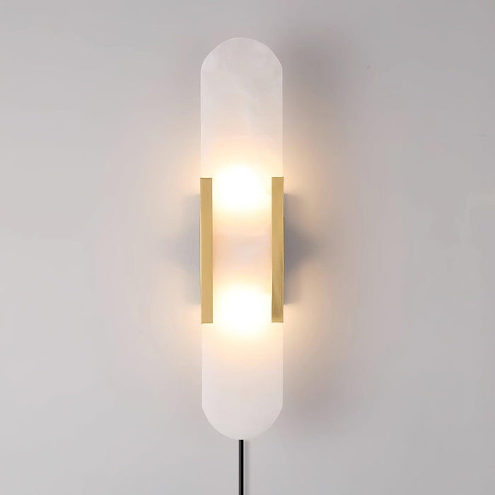 Oblong Alabaster Plug-in Wall Sconce Vakkerlight