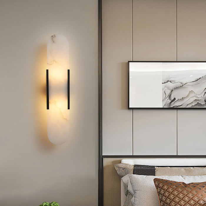Oblong Alabaster Plug-in Wall Sconce Vakkerlight