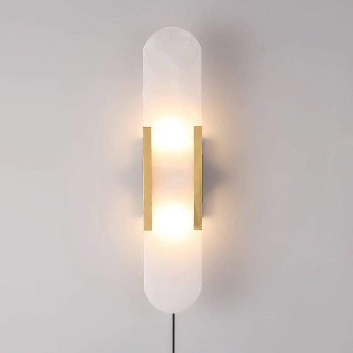Oblong Alabaster Plug-in Wall Sconce Vakkerlight