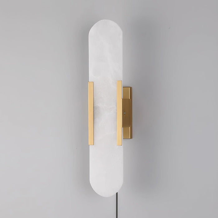 Oblong Alabaster Plug-in Wall Sconce Vakkerlight