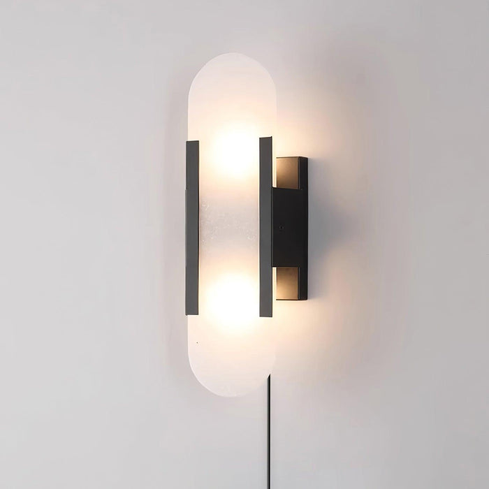 Oblong Alabaster Plug-in Wall Sconce Vakkerlight