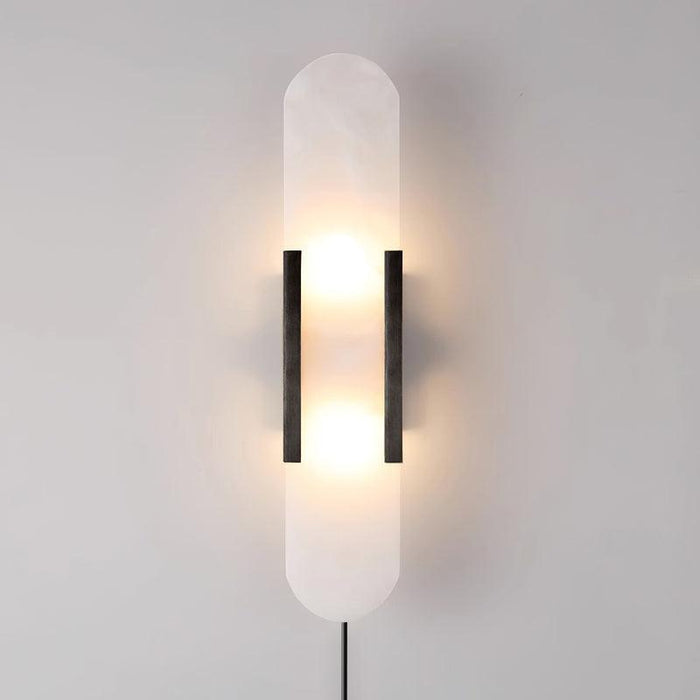 Oblong Alabaster Plug-in Wall Sconce Vakkerlight