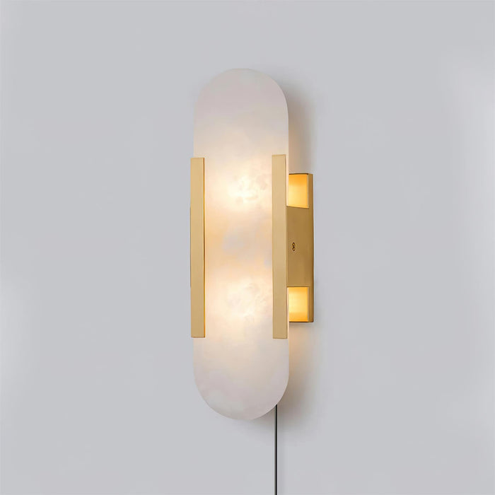 Oblong Alabaster Plug-in Wall Sconce Vakkerlight