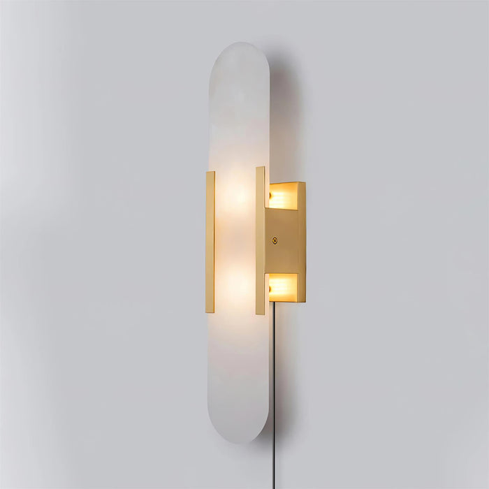 Oblong Alabaster Plug-in Wall Sconce Vakkerlight