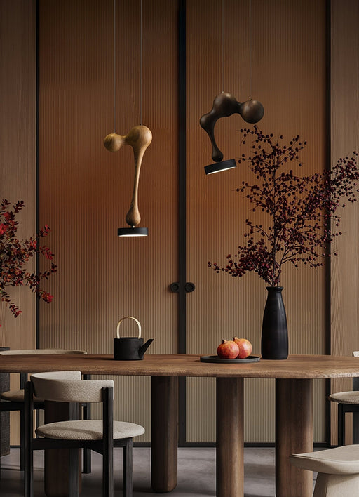 Molecule Wooden Pendant Light Vakkerlight