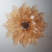 Amber Glass Leaf Chandelier Vakkerlight