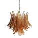 Amber Glass Leaf Chandelier Vakkerlight