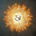 Amber Glass Leaf Chandelier Vakkerlight