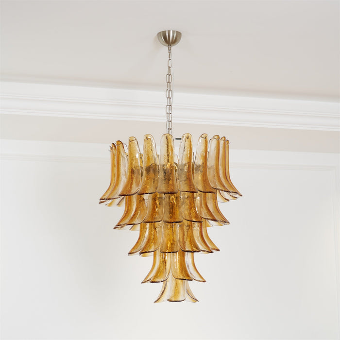 Glass Amber Lily Chandelier Vakkerlight