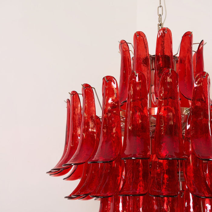 Glass Crimson Cascade Chandelier Vakkerlight