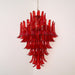 Glass Crimson Cascade Chandelier Vakkerlight