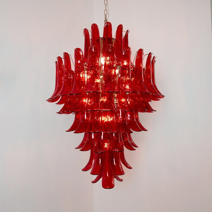 Glass Crimson Cascade Chandelier Vakkerlight