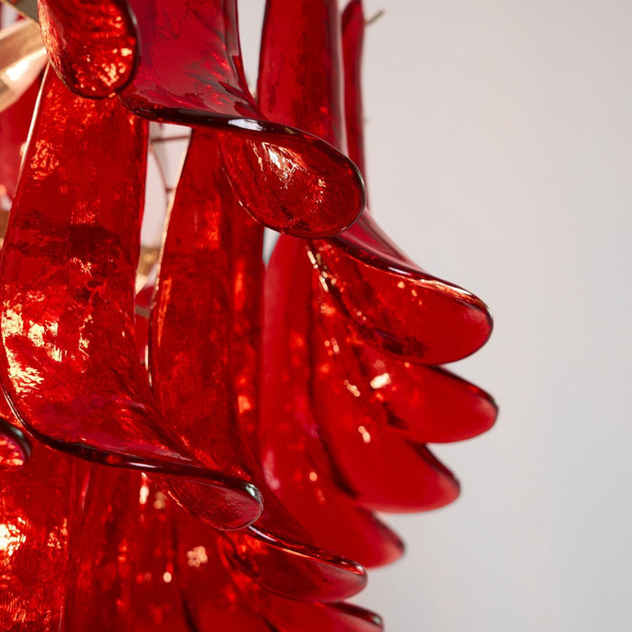 Glass Crimson Cascade Chandelier Vakkerlight