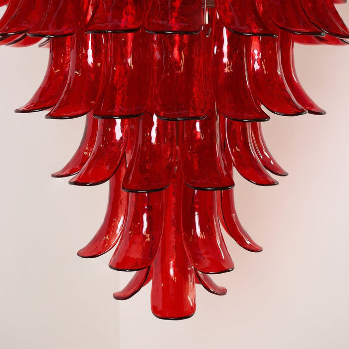 Glass Crimson Cascade Chandelier Vakkerlight