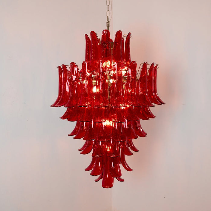 Glass Crimson Cascade Chandelier Vakkerlight