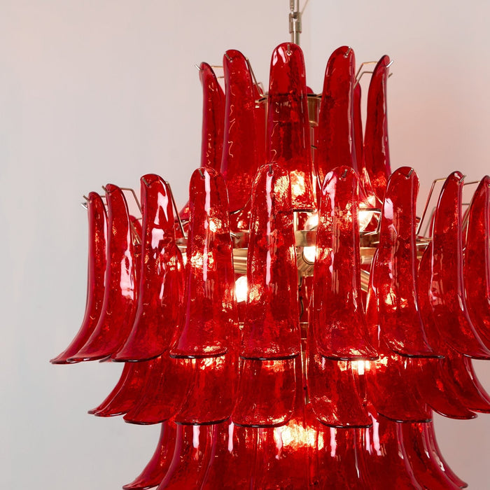 Glass Crimson Cascade Chandelier Vakkerlight