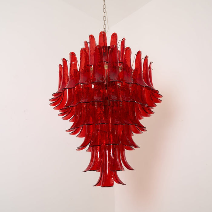 Glass Crimson Cascade Chandelier Vakkerlight