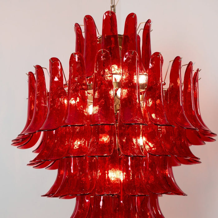 Glass Crimson Cascade Chandelier Vakkerlight