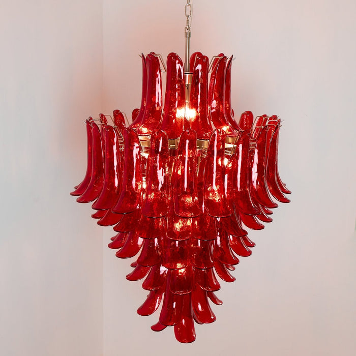 Glass Crimson Cascade Chandelier Vakkerlight