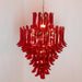 Glass Crimson Cascade Chandelier Vakkerlight