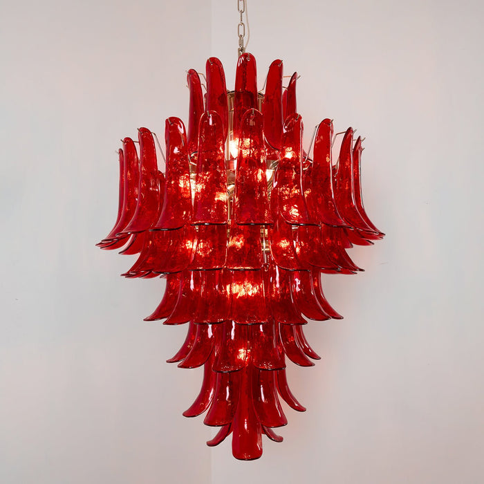 Glass Crimson Cascade Chandelier Vakkerlight