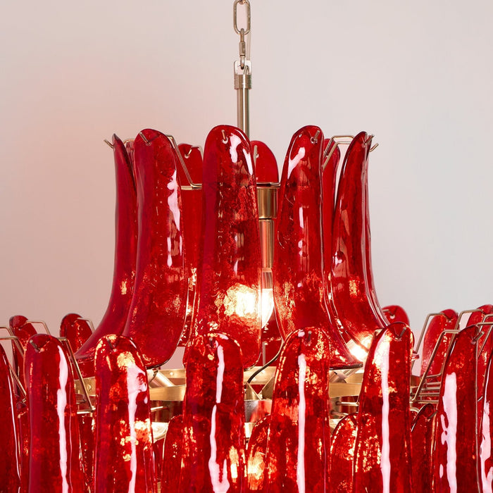 Glass Crimson Cascade Chandelier Vakkerlight