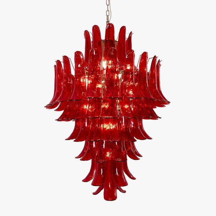 Glass Crimson Cascade Chandelier Vakkerlight