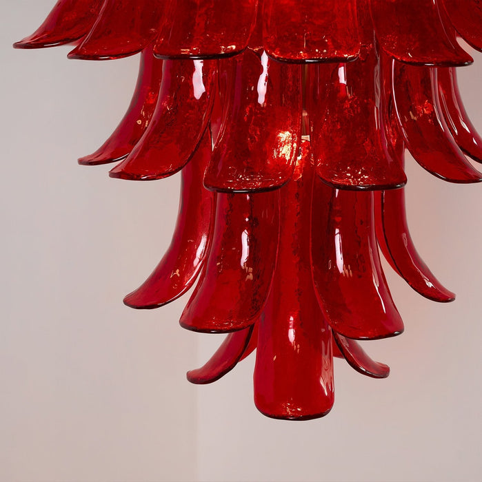 Glass Crimson Cascade Chandelier Vakkerlight