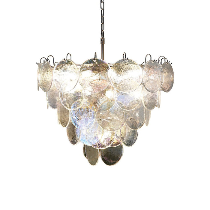 Glass Disc Iridescent Chandelier Vakkerlight