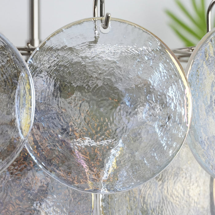 Glass Disc Iridescent Chandelier Vakkerlight