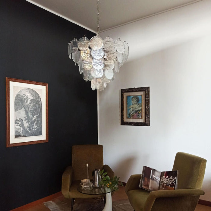 Glass Disc Iridescent Chandelier Vakkerlight
