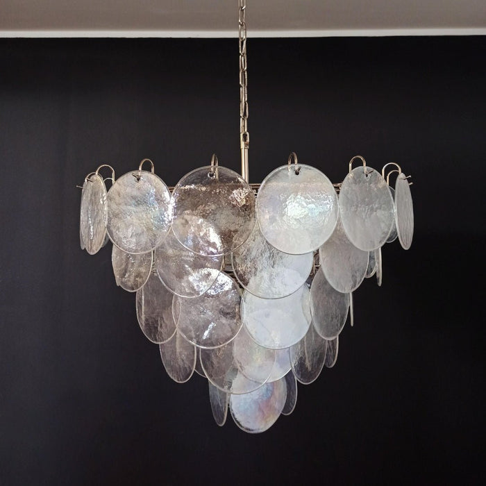 Glass Disc Iridescent Chandelier Vakkerlight